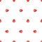 Strawberry pixel art pattern seamless. 8 bit Red Berry pixelated background