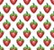 Strawberry pixel seamless pattern