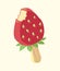 Strawberry popsicle ice-cream t-shirt decoration