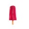 Strawberry red pink popsicles icecream frozen juice summer dessert isolated illustration. Fun and joy decoration. Use as a card, c