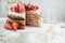 Strawberry and ricotta crepes cake