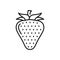 Strawberry ripe organic summer berry food icon