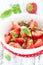 Strawberry salad with basil