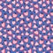 Strawberry semless pattern. Vector hand drawn background with bright berry for children textile