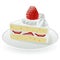 strawberry shortcake isolated illustration