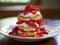 Strawberry shortcake with whipped cream