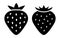 Strawberry silhouette vector icon