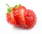 Strawberry. Sliced â€‹â€‹fruit isolated on white