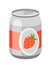 Strawberry soda icon