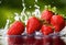 strawberry splashed with water captures the beauty of slow motion photography
