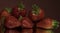 Strawberry on table, closeup strawberries. Fruit