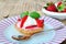 Strawberry tartlet and fruits