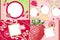 Strawberry themed photo frames