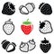 Strawberry vector icon illustration