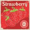 Strawberry Vintage Retro Signage Vector