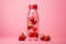 Strawberry water bottle Photo, Cottagecore simple living