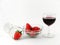 Strawberry and wineglass