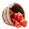 Strawberry wooden bucket