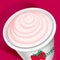 Strawberry yogurt illustration