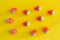 Strawberrys abstract minimal yellow background