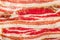 Streaky bacon background horizontal