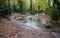 A stream called The Beck in Harvington Park, Beckenham, Kent, UK