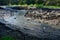 stream cleaning. to clean the pond from alluvium of mud