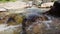 Stream of fresh water coming down from the high mountain, slow motion.