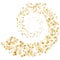 Stream gold stars on a white background. Vector illustration