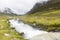 A stream high in the mountains on the Salkantay trail