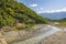 Stream of hot sulfuric water in the thermal baths of Permet Albania