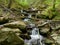 Stream HÃ¶llbachgspreng, wooded rock massif