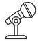 Stream microphone icon outline vector. Live video