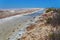 Stream near salt lake on island Bonaire