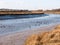 stream river landscape view blue water coast essex estuary with