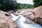 Stream between rock bank in Quang Tri, Vietnam