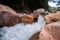 Stream between rock bank in Quang Tri, Vietnam