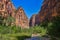 Stream running through mountains, Zion National Park