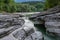 Stream of Taugl River through Sandstone near Salzburg, Austria