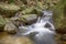 stream watterfall in jizerske mountains