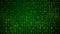 Streaming binary code on green background