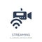 Streaming icon. Trendy flat vector Streaming icon on white background from E-learning and education collection