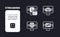 Streaming white solid desktop icons set