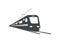 Streamline electric commuter train. Silhouette illustration. Perspective view. Simple flat illustration.