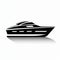 Streamline Elegance: The Boat With Shadow Vector In Black And White Abstraction