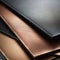Streamline Elegance: Copper And Black Leather Textures