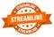 streamline round ribbon isolated label. streamline sign.