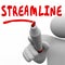 Streamline Word Man Writing Improve Efficiency Productivity