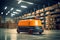 Streamlined warehouse operations, AGV Automated Guided Vehicle at work