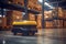 Streamlined warehouse operations, AGV Automated Guided Vehicle at work